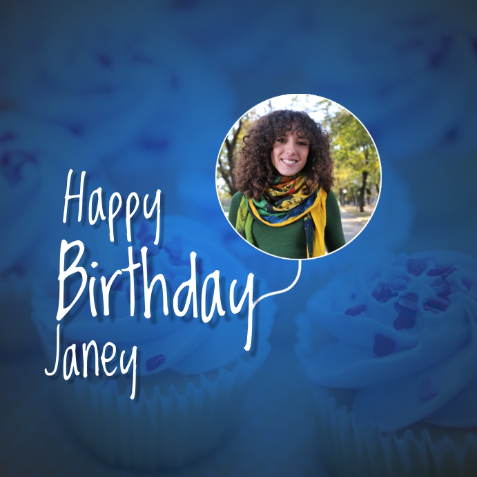 HAPPY BIRTHDAY JANE FLYER Publicação no Instagram template