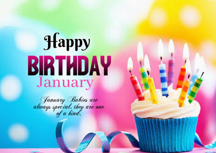 Happy birthday January Template | PosterMyWall