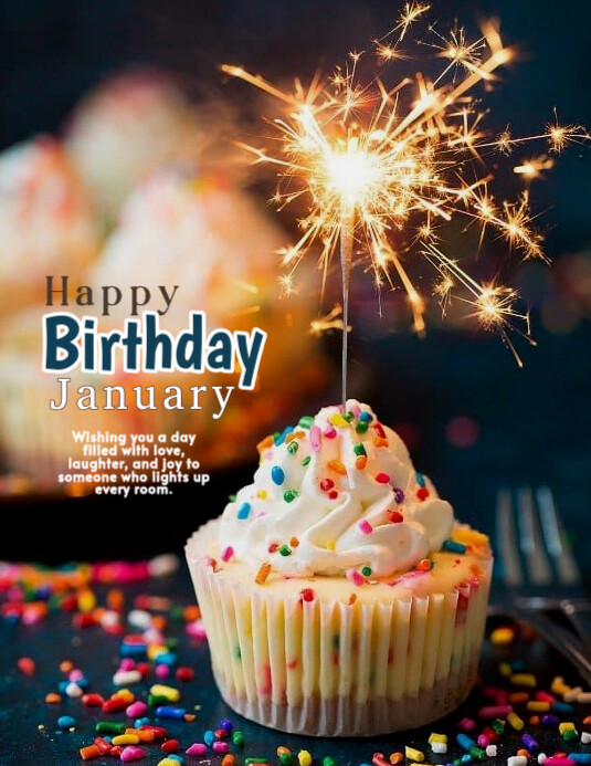 Copy of Happy birthday January | PosterMyWall
