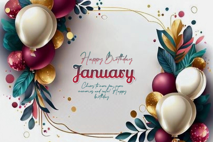 Happy birthday January Template | PosterMyWall