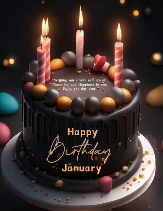 Happy birthday January Template | PosterMyWall