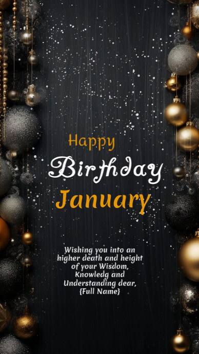 Happy birthday January Template | PosterMyWall