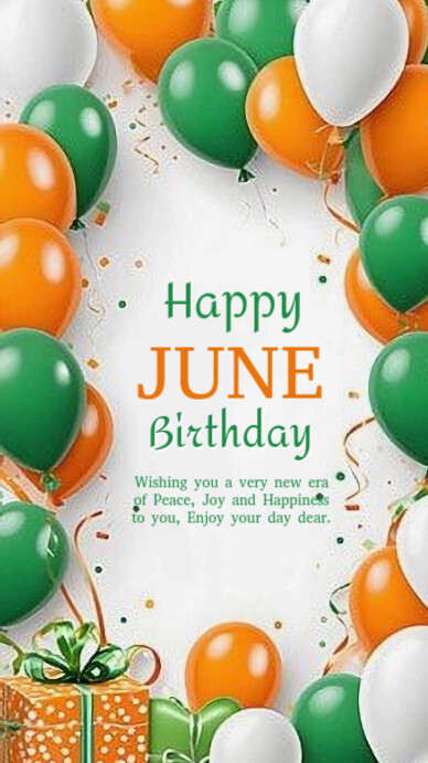 Happy Birthday June Template | PosterMyWall