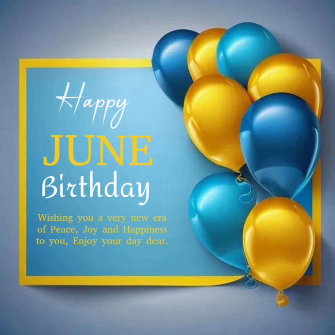 happy birthday june Template | PosterMyWall