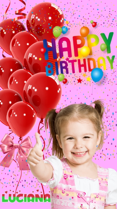 HAPPY BIRTHDAY KIDS  (1) Digital Display (9:16) template
