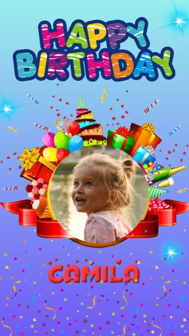 free and customizeable happy birthday templates -... HAPPY BIRTHDAY KIDS Template | PosterMyWall