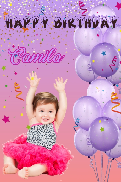HAPPY BIRTHDAY KIDS Poster template