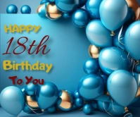 Happy Birthday  Large Rectangle template