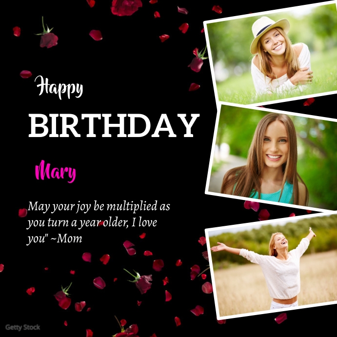 Modele Happy Birthday Mary Postermywall Modele Happy Birthday Mary Postermywall