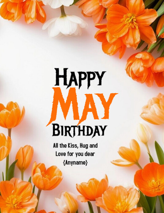Happy birthday May Template | PosterMyWall