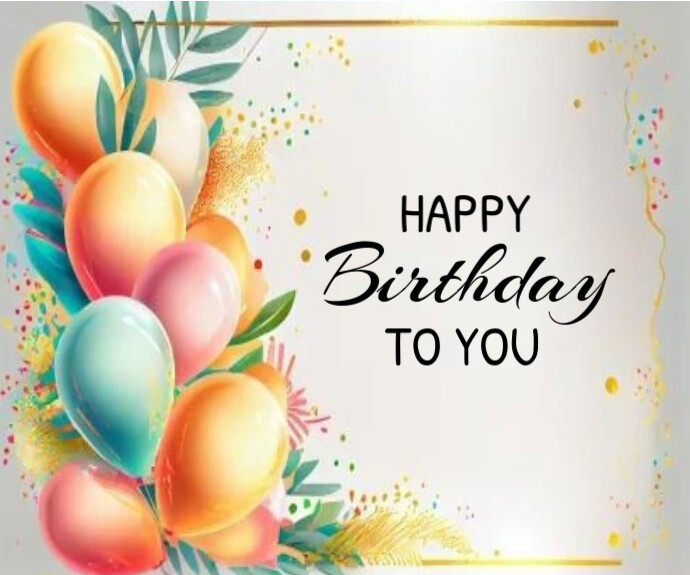 Happy Birthday Medium Rectangle 2024 Template | PosterMyWall