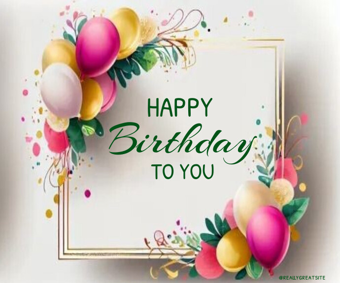 Rectangle Bday Card Modèle Happy birthday medium rectangle 2024 | PosterMyWall