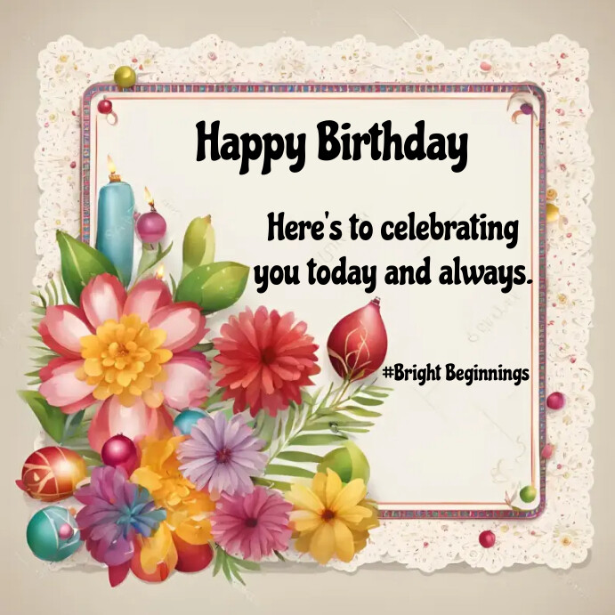 Happy Birthday Message Template | PosterMyWall