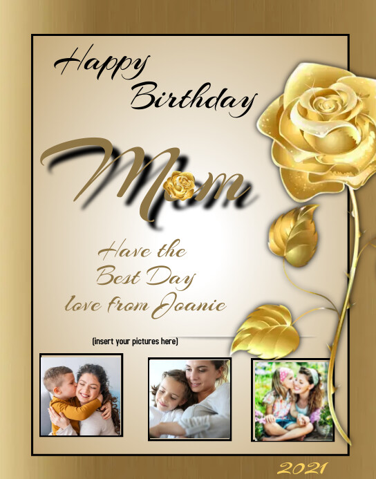 Happy Birthday Mom Template PosterMyWall