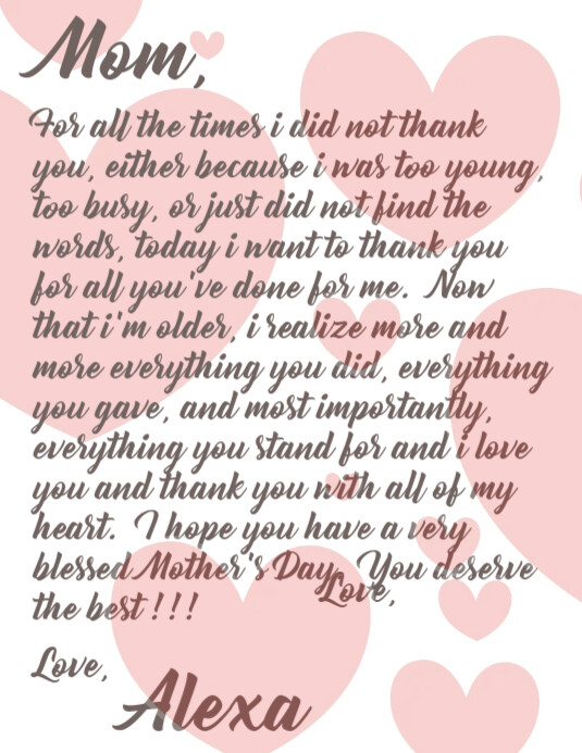 Happy Birthday Letter To My Mom Happy Birthday Mom Template | Postermywall Happy Birthday Letter To My Mom Happy Birthday Mom Template | Postermywall