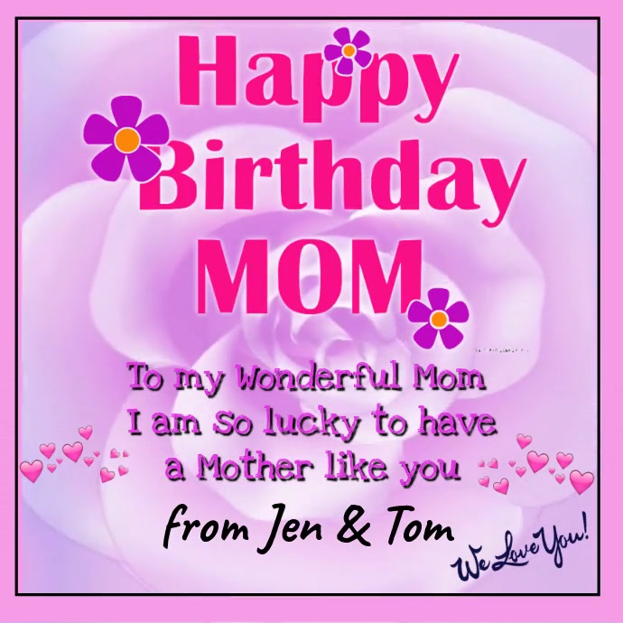Happy Birthday Mom Template Postermywall Happy Birthday Mom Template Postermywall