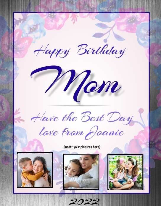 Happy Birthday Mom Template PosterMyWall