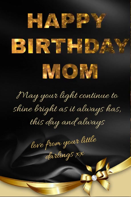 Happy Birthday MOM โปสเตอร์ template