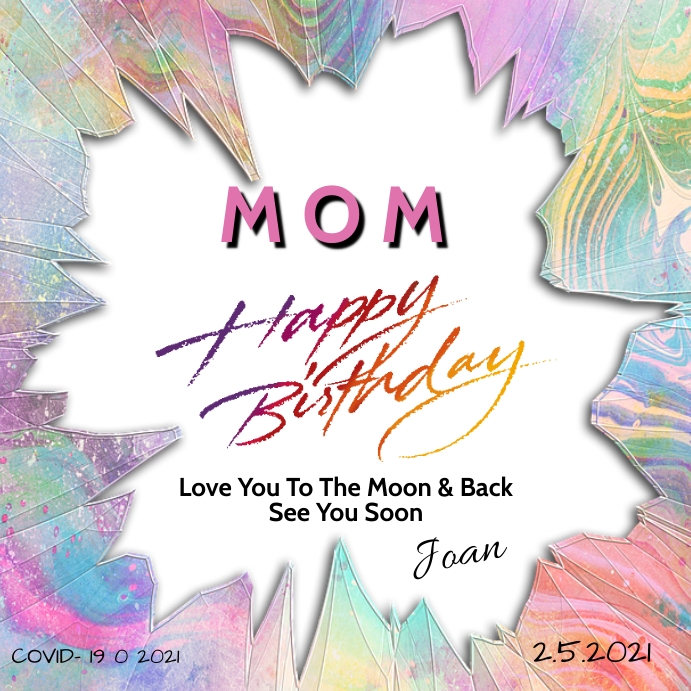 Happy Birthday Mom Template PosterMyWall