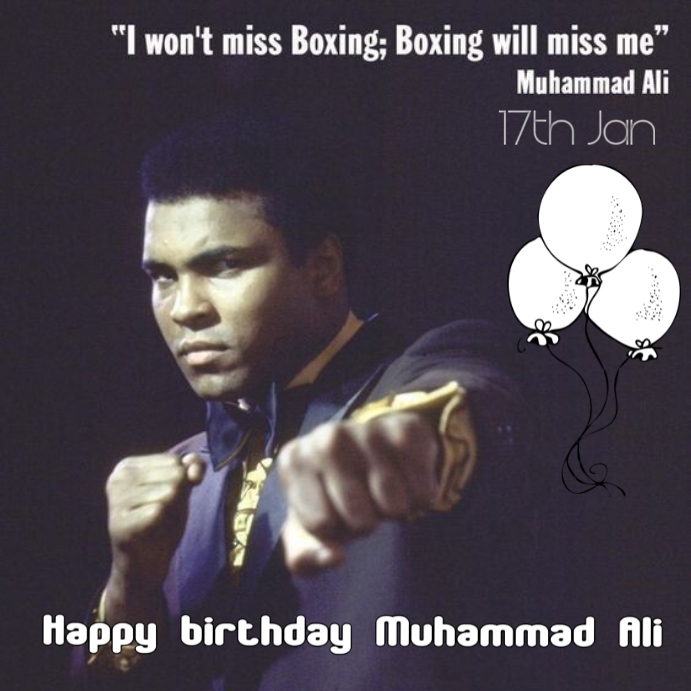 Plantilla De Feliz Cumplea os Muhammad Ali Instagram Cartel PosterMyWall plantilla-de-feliz-cumplea-os-muhammad-ali-instagram-cartel-postermywall
