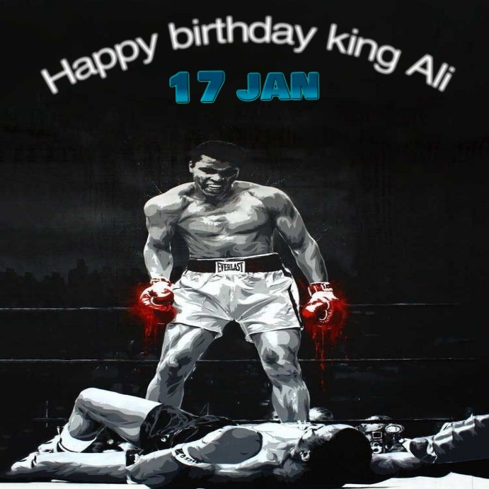 Happy Birthday Muhammad Ali Instagram Poster Template PosterMyWall happy-birthday-muhammad-ali-instagram-poster-template-postermywall