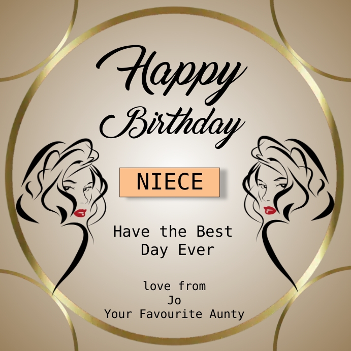 Happy Birthday Niece From Your Aunty Template Postermywall Happy Birthday Niece From Your Aunty Template Postermywall