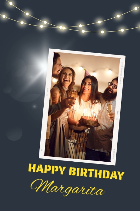 Happy Birthday party poster template
