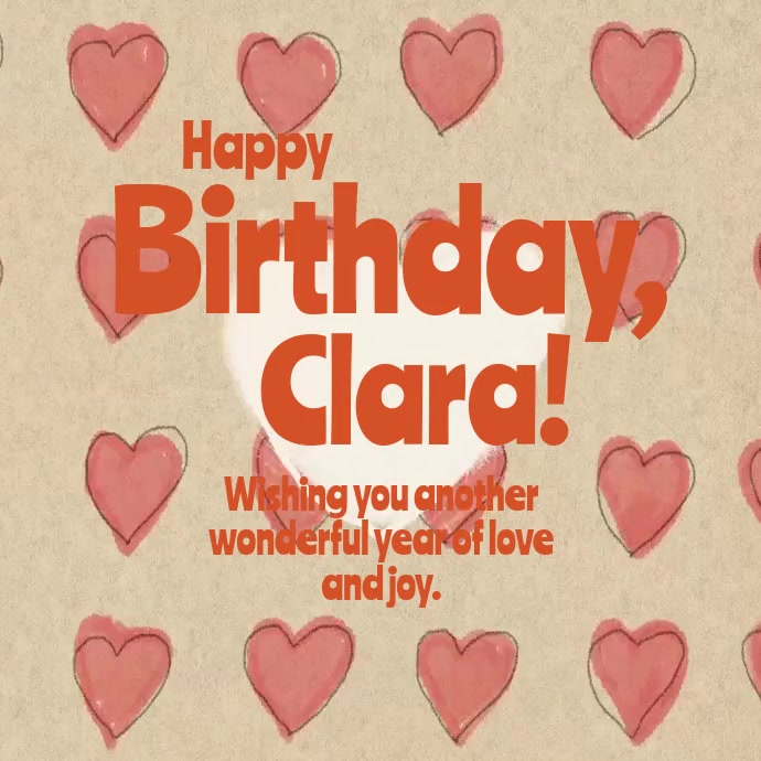 Happy Birthday pencil animation hearts video Instagram Plasing template