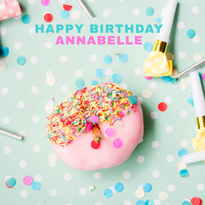 Happy birthday Post Instagram-bericht template