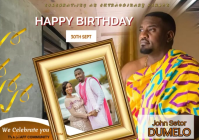 Happy Birthday Post A6 template