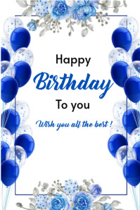 Happy Birthday Poster 2025 template