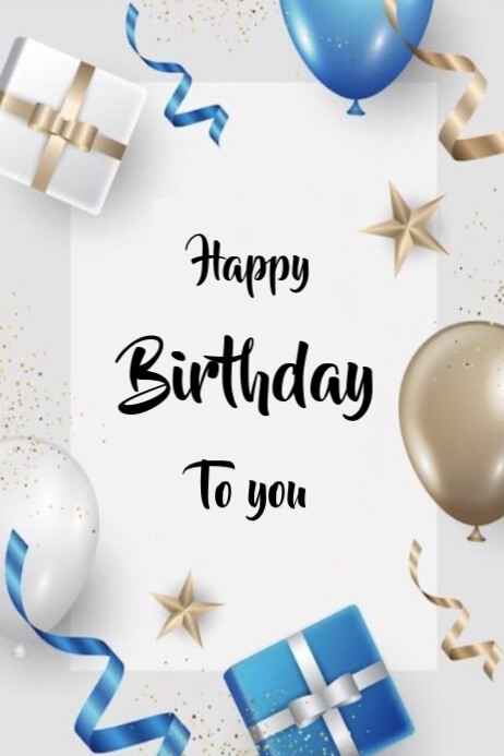 Happy Birthday Poster 2025 template