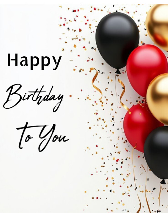 Happy Birthday poster 2025 Flyer (US Letter) template