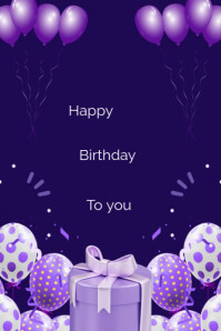 Happy Birthday Poster 2025 template