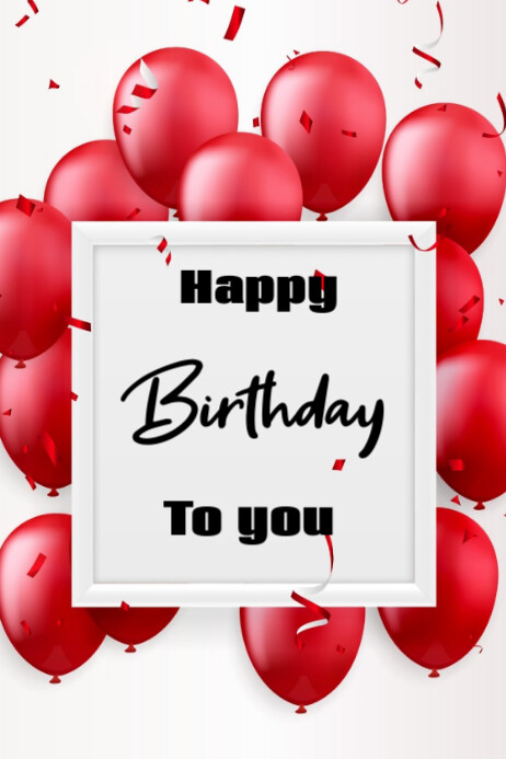 Happy Birthday Poster 2025 template