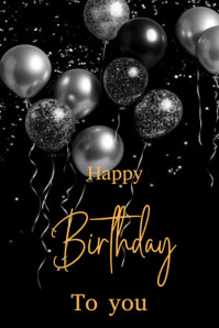 Happy Birthday Poster 2025 template