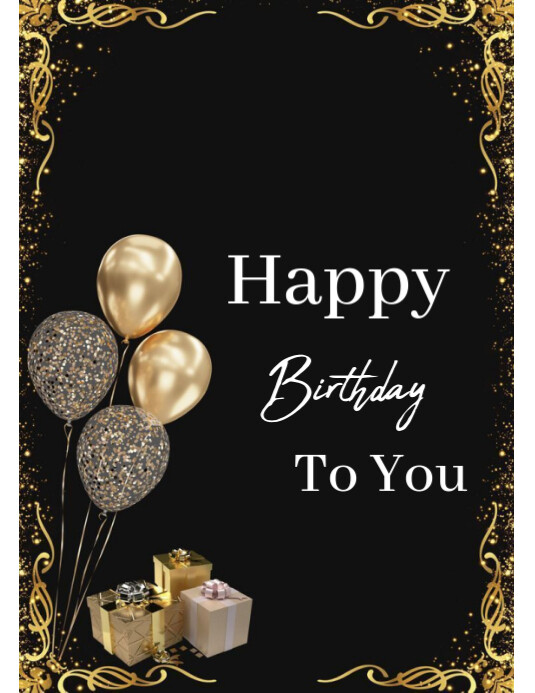 Happy Birthday poster 2025 Flyer (US Letter) template