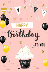 Happy Birthday Poster 2025 template