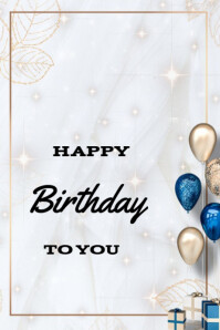 Happy Birthday Poster 2025 template