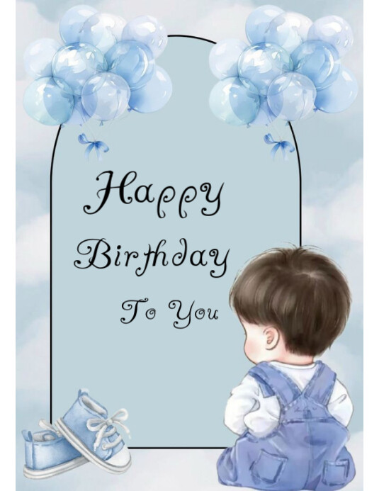 Happy Birthday poster 2025 Pamflet (VSA Brief) template