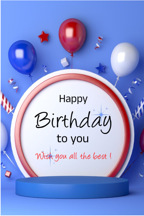 Happy Birthday Poster 2025 海报 template