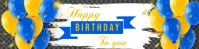 Happy birthday poster Spanduk 2' × 8' template