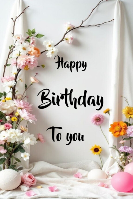 Happy Birthday Poster Plakkaat template