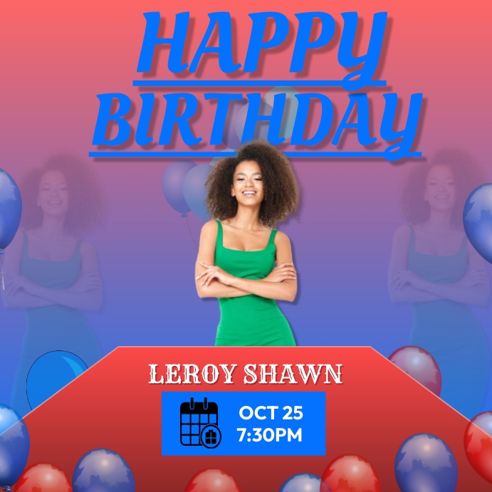 HAPPY BIRTHDAY POSTER template