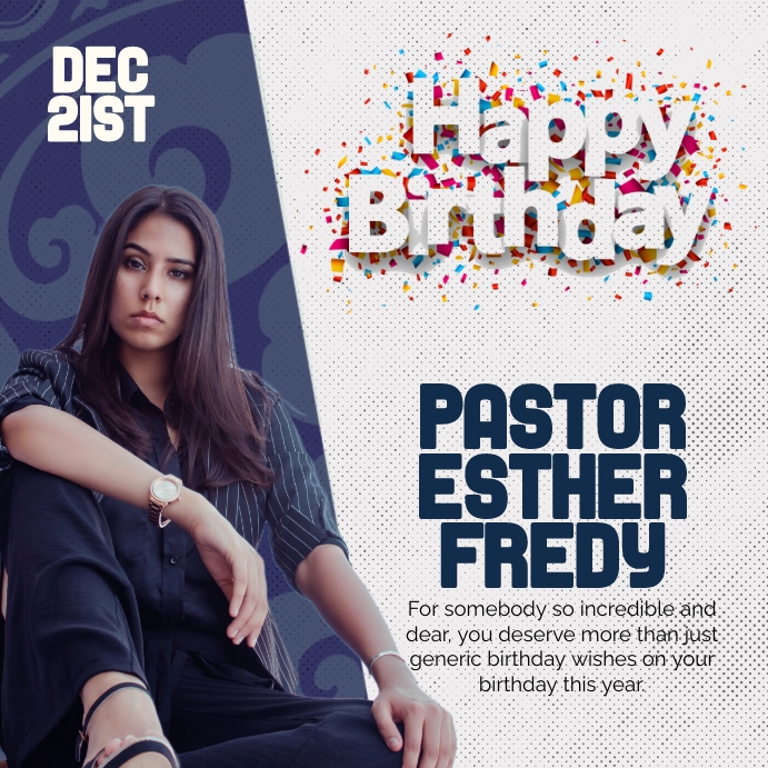 HAPPY BIRTHDAY POSTER Publicação no Instagram template