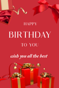 Happy Birthday Poster template