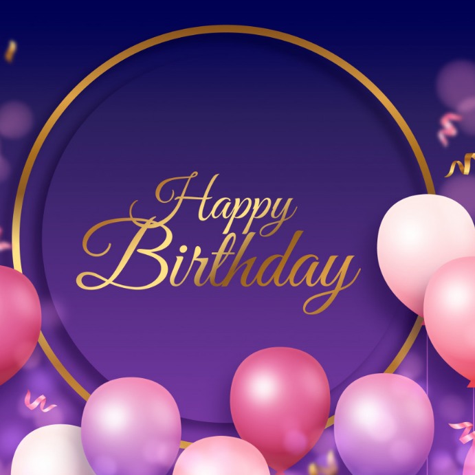 happy birthday poster Instagram-bericht template