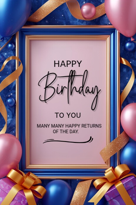 Happy Birthday Poster Design Template | PosterMyWall