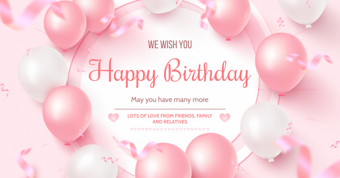 happy birthday poster Facebook 共享图片 template