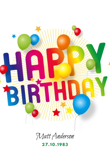 Modele Affiche De Joyeux Anniversaire Postermywall Modele Affiche De Joyeux Anniversaire Postermywall